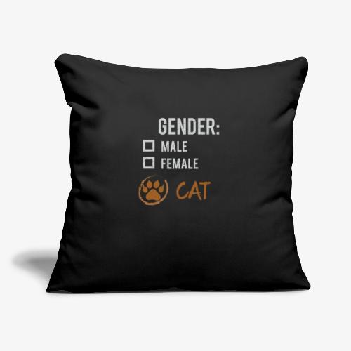 Gender: Cat! - Throw Pillow Cover 17.5” x 17.5”