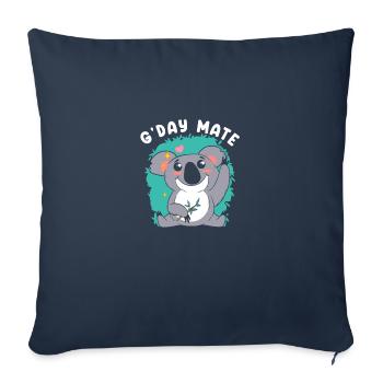 G'Day Mate Australia Koala Bear Loving Australia - Throw Pillow Cover 17.5” x 17.5” - navy - Front