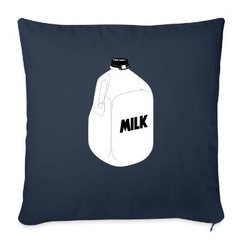 Milk shirts - Throw Pillow Cover 17.5” x 17.5” - navy - Front