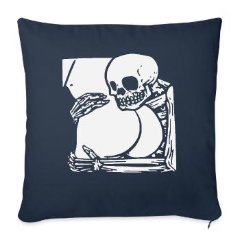 Love That Booty Love Booty LIKE US ON FB # - Throw Pillow Cover 17.5” x 17.5” - navy - Front