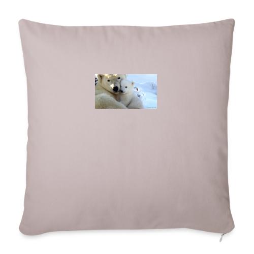 polarbearhug - Throw Pillow Cover 17.5” x 17.5”