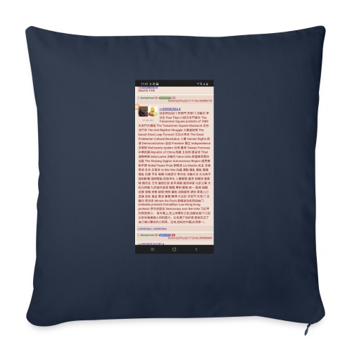 4chan post - Throw Pillow Cover 17.5” x 17.5”