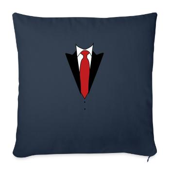 Your Private Tuxedo Suit - Throw Pillow Cover 17.5” x 17.5” - navy - Front