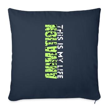 Animation - this is my life design for animators - Throw Pillow Cover 17.5” x 17.5” - navy - Front
