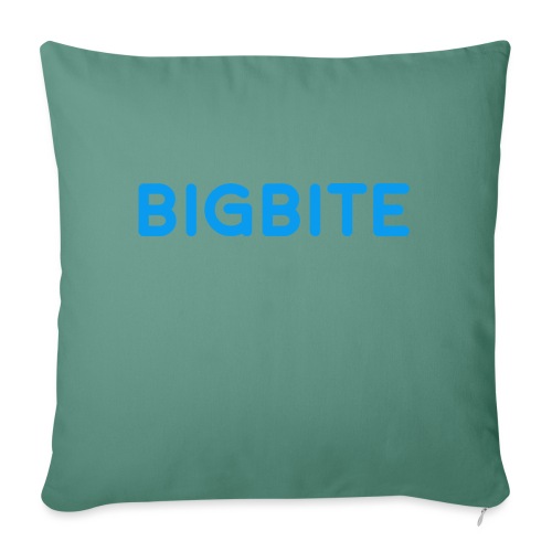 BIGBITE Blue - Throw Pillow Cover 17.5” x 17.5”