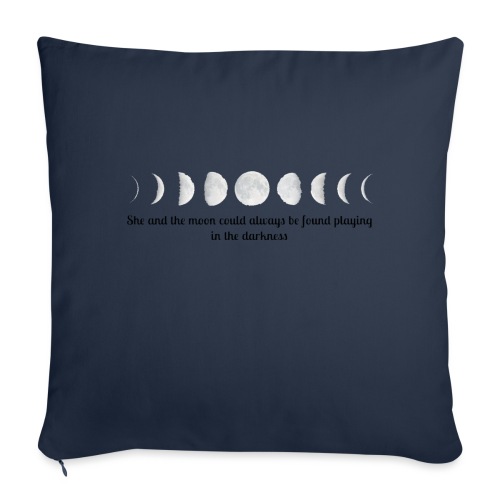 Mystical Moon Girl Quote - Throw Pillow Cover 17.5” x 17.5”