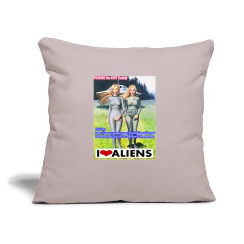TshirtHotAliens with Back Crew Logo of PINKY - Throw Pillow Cover 17.5” x 17.5”