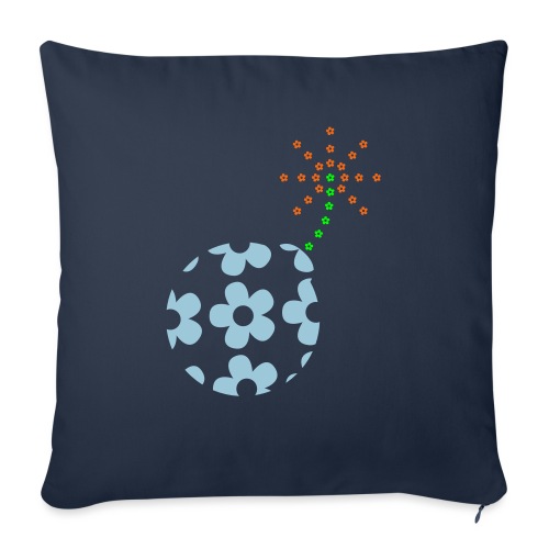 Flower Bomb - Throw Pillow Cover 17.5” x 17.5”