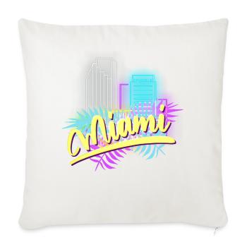 Summer Miami 2023 Florida - Throw Pillow Cover 17.5” x 17.5” - natural white - Front