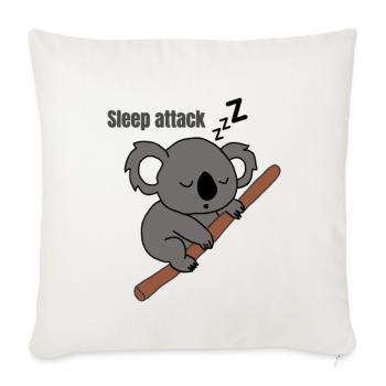 Sleepy panda - Throw Pillow Cover 17.5” x 17.5” - natural white - Front