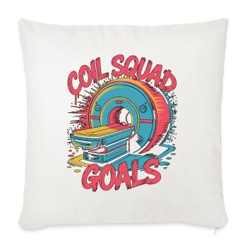 MRI Tech Coil Squad Goals Radiologist Rad Tech - Throw Pillow Cover 17.5” x 17.5” - natural white - Front