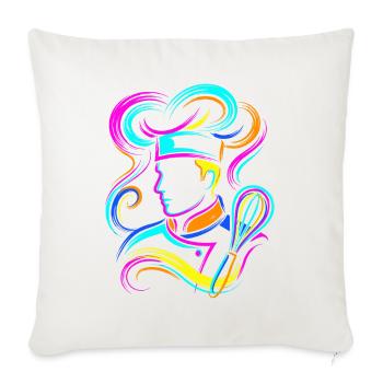 Baker - Throw Pillow Cover 17.5” x 17.5” - natural white - Front