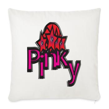 Pink Neon Burst Logo Design - Throw Pillow Cover 17.5” x 17.5” - natural white - Front
