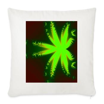 Neon Fractal Burst - Throw Pillow Cover 17.5” x 17.5” - natural white - Front