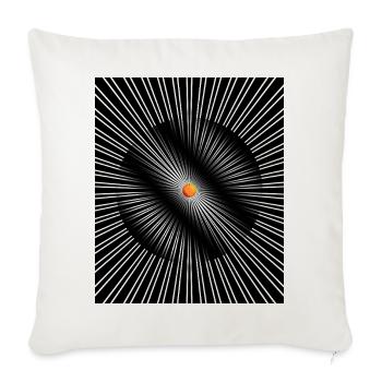 Spiral Burst of Light - Throw Pillow Cover 17.5” x 17.5” - natural white - Front