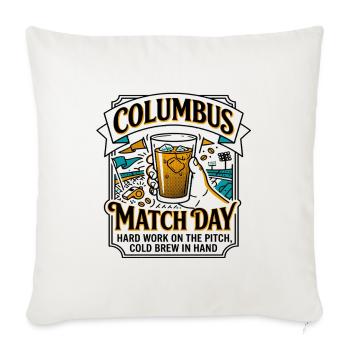 Full Stadium Crowd In Columbus Ohio - Throw Pillow Cover 17.5” x 17.5” - natural white - Front