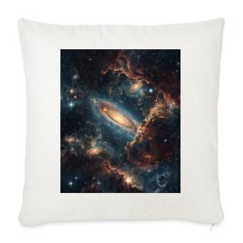 Cosmic Ring Nebula - Throw Pillow Cover 17.5” x 17.5” - natural white - Front