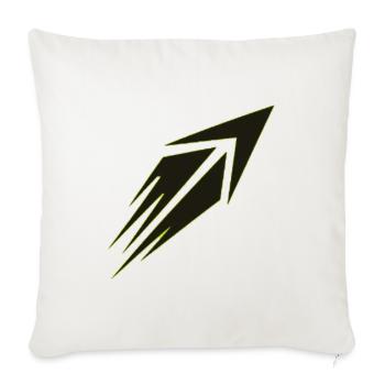 Neon Jagged Glyph Burst - Throw Pillow Cover 17.5” x 17.5” - natural white - Front