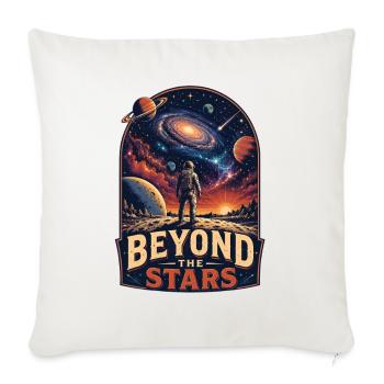 Beyond the Stars Astronaut - Throw Pillow Cover 17.5” x 17.5” - natural white - Front