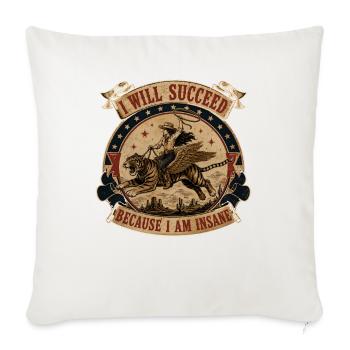 Écusson de l’Ambition Folle Rider Tiger - Housse de coussin décorative - blanc nature - Devant