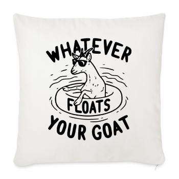 Funny Goat - Throw Pillow Cover 17.5” x 17.5” - natural white - Front