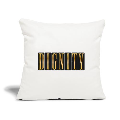 Golden Dignity - Throw Pillow Cover 17.5” x 17.5”