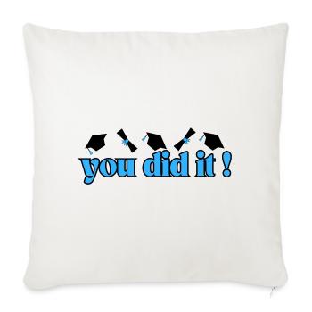 graduation 2024, graduation ceremony - Throw Pillow Cover 17.5” x 17.5” - natural white - Front