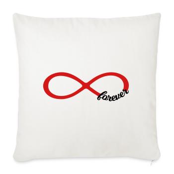 Infinity forever love - couple best friends symbol - Throw Pillow Cover 17.5” x 17.5” - natural white - Front