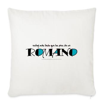 Los pies de un romano - Throw Pillow Cover 17.5” x 17.5” - natural white - Front