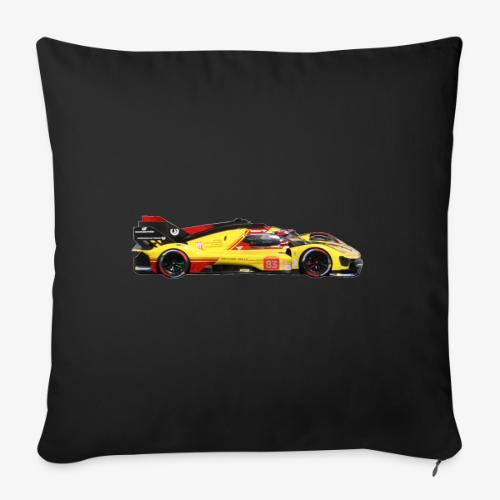 Fast Yellow Car by MR Photo - Throw Pillow Cover 17.5” x 17.5”