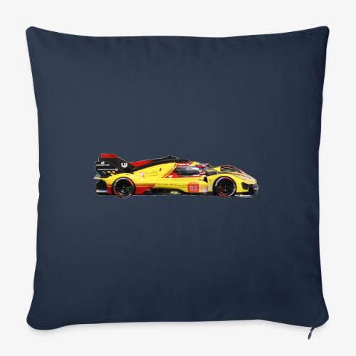 Fast Yellow Car by MR Photo - Throw Pillow Cover 17.5” x 17.5”