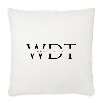 WDT Word Logo - Throw Pillow Cover 17.5” x 17.5” - natural white - Front