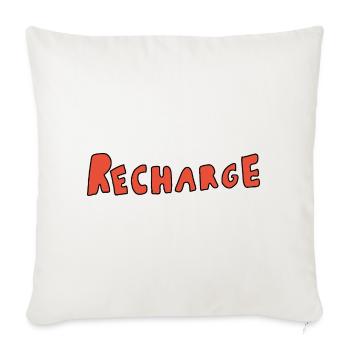 Recharge Burst - Throw Pillow Cover 17.5” x 17.5” - natural white - Front