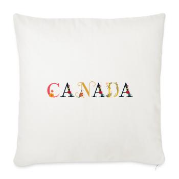 Canada - Throw Pillow Cover 17.5” x 17.5” - natural white - Front