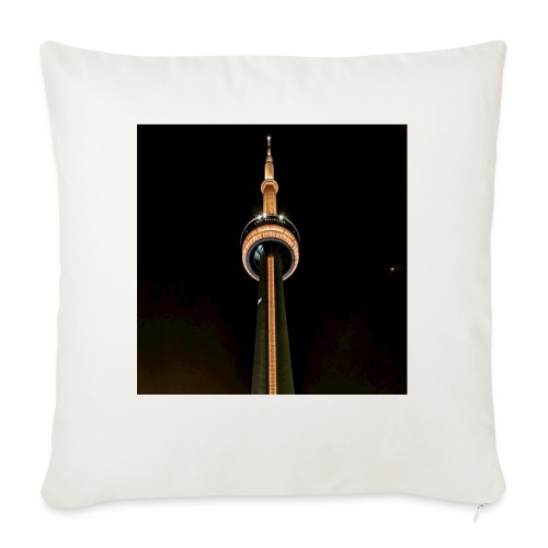 Gold CN Tower - Throw Pillow Cover 17.5” x 17.5”