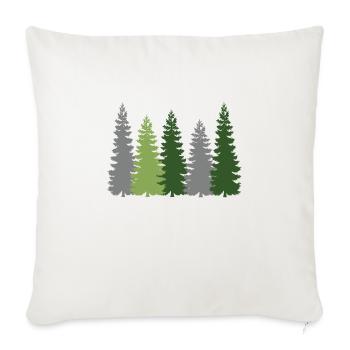 Pine Tree - Throw Pillow Cover 17.5” x 17.5” - natural white - Front