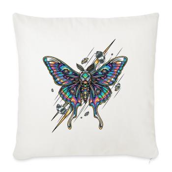 Kaleido butterfly nebula - Throw Pillow Cover 17.5” x 17.5” - natural white - Front