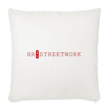HR Streetwork Urban Glyph - Throw Pillow Cover 17.5” x 17.5” - natural white - Front