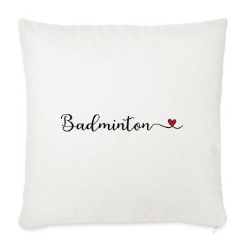 Badminton - Throw Pillow Cover 17.5” x 17.5” - natural white - Front