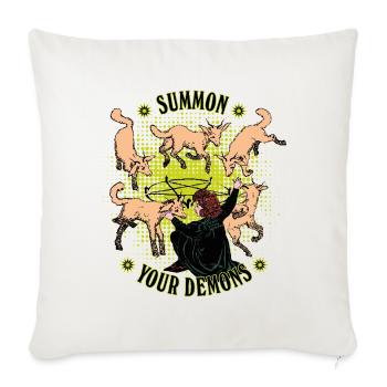 Summon Your Imagination - Throw Pillow Cover 17.5” x 17.5” - natural white - Front