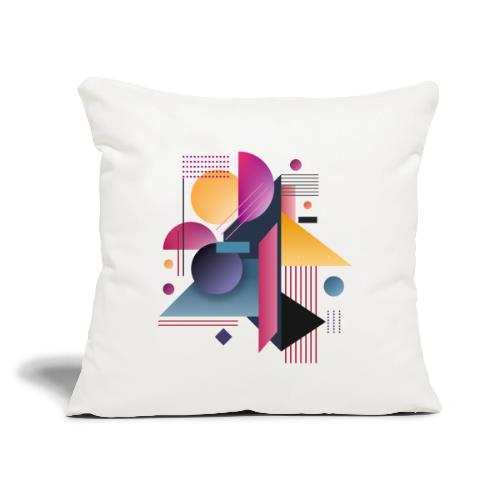 Color Pulse Geometry - Throw Pillow Cover 17.5” x 17.5”