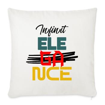 Elegant Bold Glyph Wordmark - Throw Pillow Cover 17.5” x 17.5” - natural white - Front