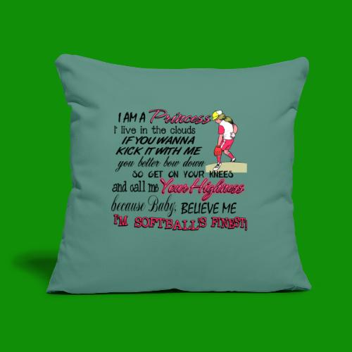 Softballs Finest - Throw Pillow Cover 17.5” x 17.5”