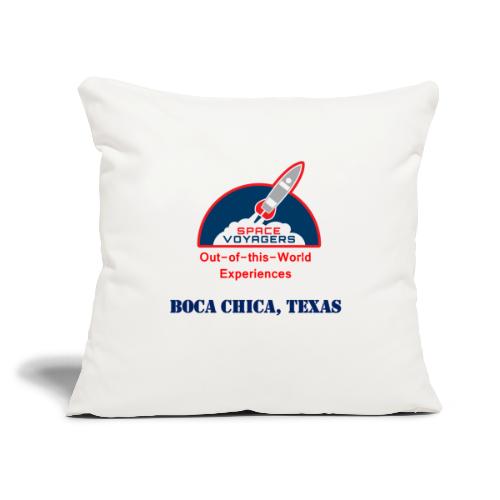Space Voyagers - Boca Chica, Texas - Throw Pillow Cover 17.5” x 17.5”