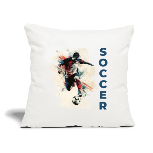 Soccer Power Move - Throw Pillow Cover 17.5” x 17.5”