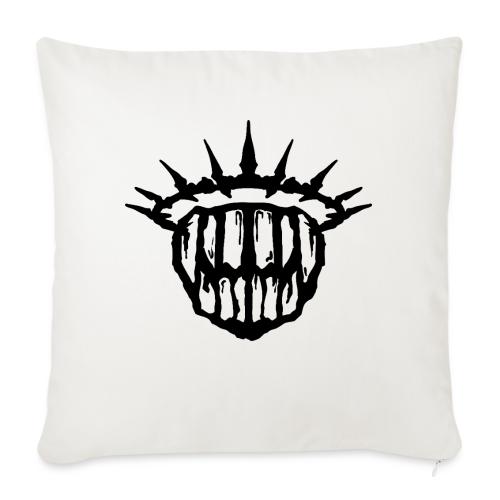 Teeth Of The Divine Sigil BLACK - Throw Pillow Cover 17.5” x 17.5”