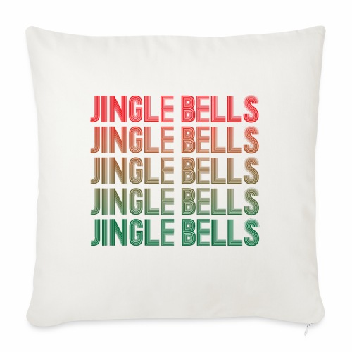 Jingle Bells Retro Snowy Christmas Pajama Gift. - Throw Pillow Cover 17.5” x 17.5”