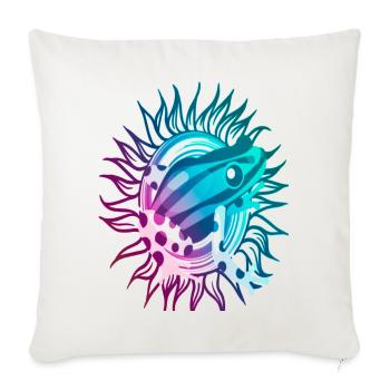 Psychedelic toad of the Sonoran desert - Throw Pillow Cover 17.5” x 17.5” - natural white - Front