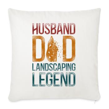 Landscaper Landscaping Landscape - Throw Pillow Cover 17.5” x 17.5” - natural white - Front
