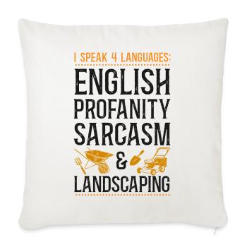 Landscaper Landscaping Landscape - Throw Pillow Cover 17.5” x 17.5” - natural white - Front